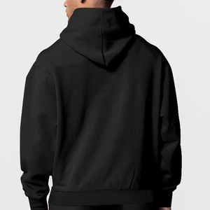 Sweat à capuche zippé pour homme, couleur personnalisée, hiver, poches, polyester/coton de haute qualité, tissu épais 360g, personnalisable - Product Image 5