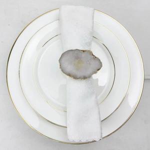 Rond de serviette en résine blanche chic pour décor de table de luxe événements de mariage fête hôtel salle à manger porte-serviette moderne de l'inde - Product Image 6