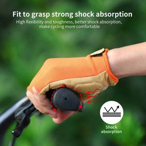 ถุงมือขี่จักรยานสำหรับผู้ชายและผู้หญิงถุงมือขี่จักรยานแบบครึ่งนิ้วระบายอากาศได้ถุงมือขี่จักรยาน MTB mvx กันลื่น - Product Image 3