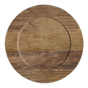 Assiette de service décorative ronde en bois d'acacia fait main avec incrustation de nacre, plateau de service écologique pour la cuisine - Product Image 3