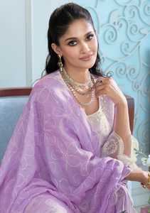 Organza lourd exclusif de qualité supérieure avec broderie Salwar Suit Fabricant et fournisseur de l'Inde au taux le plus bas - Product Image 5