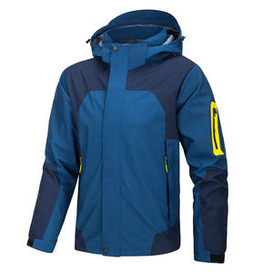 Vente en gros 2024 veste coupe-vent en toile légère pour hommes imperméable sport personnalisé bouffant avec fermeture à glissière col à capuche - Product Image 4