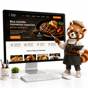 Conception de site Web pour restaurant Sabor avec menu en ligne, réservations faciles, présence moderne, prêt pour l'IA locale et les clients - Product Image 1