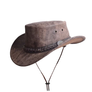 Sombrero de Vaquero de Cuero Genuino de Alta Calidad, Hecho a Mano para Hombres y Mujeres, Ajustable, para Uso en Exteriores en las Cuatro Estaciones - Product Image 3