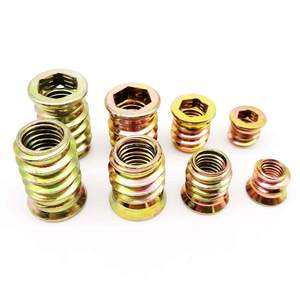 Approvisionnement d'usine M5 M6 M8 M10 zingué haute résistance ISO Standard en acier au carbone écrou à six pans creux insère des attaches de meubles - Product Image 5