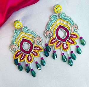 Pendientes Rojos de Último Modelo para Mujer, Pendientes Personalizados con Múltiples Cuentas, Joyería Festiva para Mujer al Mejor Precio, Pendientes con Cuentas - Product Image 4