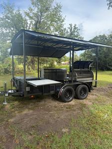 Remolque de Barbacoa y Ahumador Móvil de 8 pies, Totalmente Equipado, con Envío Gratuito, Parrilla Exterior y Cocina para Venta de Comida Ambulante - Product Image 5