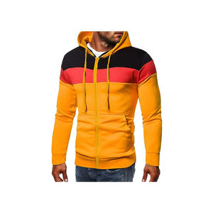 Sudaderas con capucha con cremallera de talla grande de mezcla de algodón básico de alta calidad, Sudadera con capucha sólida con logotipo personalizado, sudaderas con capucha para hombre - Product Image 2