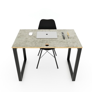 Escritorio Rectangular de Madera Contrachapada de 100x60cm HBRT042, Ajustable y Duradero para Oficina en Casa, Ensamblado - Product Image 3