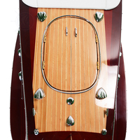 B091 Maquette de bateau Riva Ariston peinte à la main en bois de cèdre avec support de présentation, décoration nautique pour la maison, cadeau d'affaires