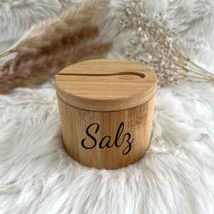 Boîte à épices en bois avec couvercle et pot de qualité alimentaire écologique va au lave-vaisselle et au four - Product Image 3