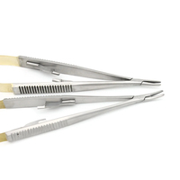 Porte-aiguilles Castroviejo droits/courbes, pinces de maintien à verrouillage, ensemble d'instruments de microchirurgie manuels, certifié CE Classe I pour hôpitaux