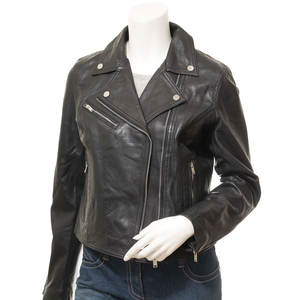 Chaqueta de Cuero Satinado Bronceado para Mujer, Otoño Invierno, con Cierre, Cuello Alto, Impermeable, para Adultos - Product Image 3