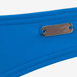 Conjunto de Bikini Bandeau con Lentejuelas y Logotipo Personalizado para Mujer, Traje de Baño de Dos Piezas, Azul Sólido, Elegante, de Alta Calidad - Product Image 4