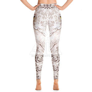 Concevez vos propres leggings de fitness pour femmes à taille haute élastique, matière respirante en spandex/polyester, contrôle du ventre, prix bas - Product Image 3