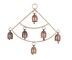 Campanas de Navidad de Metal hechas a mano campanas de viento de mano libre 4 campanas, diseño Vintage, decoraciones de campana de Navidad antiguas para el hogar - Product Image 3