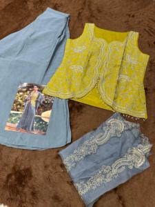 Blouse Palazzo Panihari de créateur avec veste, costume Palazzo pour femmes, disponible à un prix abordable pour l'exportation en gros - Product Image 5