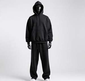 Ensemble survêtement personnalisé en deux pièces, pantalon large et sweat-shirt à capuche, sweat-shirt surdimensionné personnalisé, fabricant de survêtement pour hommes - Product Image 2