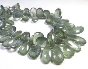 ลูกปัดอัญมณีทรงหลวมสีมอสพลอยเม็ดแพร์เกรดสูงธรรมชาติขนาด10-22มม. 230กะรัตขายส่งมาก9" - Product Image 6