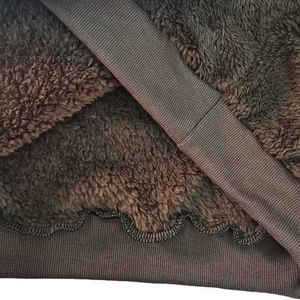 OEM haute qualité col montant personnalisé Pull-over Hommes Heavy Teddy Bear Fleece Jackets Oversized Winter Warm Sherpa Hoods - Product Image 5