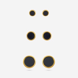 92.5 <b>Silver</b> <b>Stud</b> <b>Earrings</b> Ball Shape with Bezel Setting for Parties Weddings Engagements Gifts-Model 188458 - Product Image 1