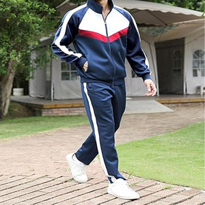 Survêtement en nylon léger avec fermeture éclair cousue personnalisée pour hommes coupe ample ensemble court deux pièces téléchargées par Dress Sports - Product Image 2