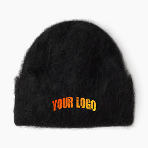 Venta al por mayor personalizado logotipo bordado Jacquard tejido acrílico Beanie Hat Unisex invierno Casual Vintage cálido gorra de playa - Product Image 3