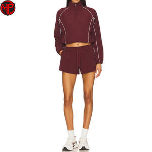 Conjunto Deportivo de 2 Piezas para Mujer, Estilo Urbano, para Gimnasio, Fitness, Chaqueta Cortavientos de Nailon - Product Image 4