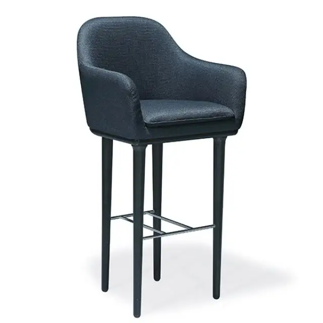 Bar Chair Nordic Tall Counter Furniture Blue PU Leather Back Luxury Modern High Stool Bar Chairs For Bar Table