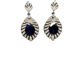 2024 nouveau 18K or blanc ensemble véritable diamant naturel rubis boucles d'oreilles pierres précieuses boucle d'oreille Collection pour les femmes - Product Image 1