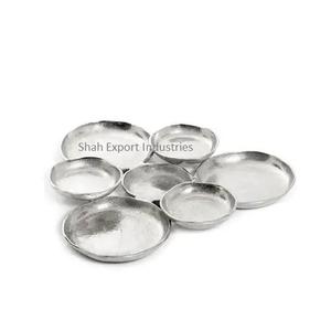 Plat en aluminium argenté 10 bols pour la maison et les hôtels Vaisselle Bol de service à biscuits aux fruits secs à compartiments multiples - Product Image 3