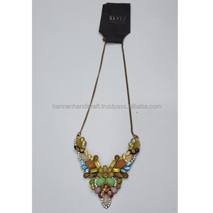 สร้อยคอลูกปัดเรซินพร้อมโซ่ชุบทองบางสไตล์อินเทรนด์สำหรับงานแต่งงานงานหมั้นของผู้หญิงของขวัญอินเดีย - Product Image 6