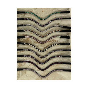 DIY Banda de cejas de cuero en forma de U Cuero genuino de lujo real con canal vacío, equipo de caballo de Venta caliente - Product Image 5