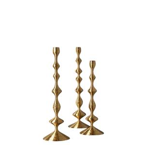 Juego de Portavelas Metálicos de Lujo Clásico, Exclusivo y de Calidad, Acabado en Dorado y Negro, Hecho a Mano, Ecológico, Decorativo para Mesa - Product Image 2