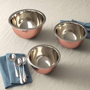 ชามเสิร์ฟพร้อมโต๊ะรับประทานอาหารที่มั่นคงและหรูหราชามโลหะเคลือบเงาทำจากโลหะอลูมิเนียมและทองแดงกำหนดขนาดได้เอง - Product Image 1