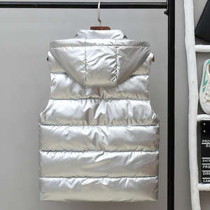 Chaleco de Invierno 2025, Nuevo, Cálido, Sin Mangas, Acolchado, Tejido Transpirable, Color Rojo Sólido, Relleno de Algodón, para Hombre - Product Image 3