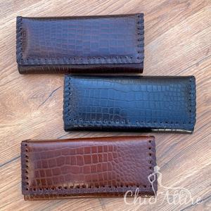 กระเป๋าสตางค์แบบยาวสำหรับผู้หญิงหนังวัวแท้ลายจระเข้ออกแบบได้ตามต้องการ - Product Image 1