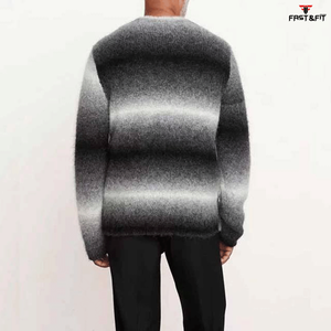 Suéter de Invierno de Manga Larga, Informal, de Color Sólido, Personalizado, de Punto, de Lana/Cachemira, Antiarrugas, de Secado Rápido, con Logotipo Frontal Vintage - Product Image 2