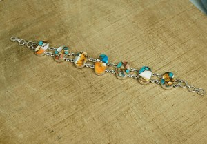 Oyster Copper Turquoise 925 Sterling <b>Silver</b> <b>Bracelet</b> Adjustable Handmade Gemstone Jewelry For Women Wholesale - Product Image 2