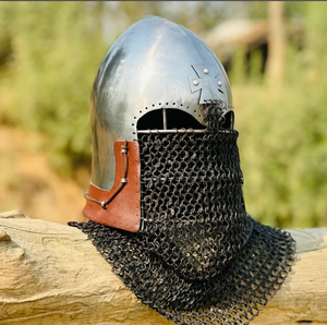 Casque de cotte de mailles viking médiéval | Cadeau parfait pour les amateurs d'histoire et d'armure | Chevaliers croisés - Product Image 1