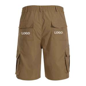 Faites votre propre short personnalisé pour hommes poches latérales cargo short taille élastique style short d'été braguette avant bouton fermeture - Product Image 2