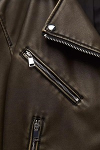 Women's Black Faux Soft Leather Jacket Floral Print Embroidery Punk Zipper Rivet Outerwear for Winter Motorcycle Coat Style - Product Image 4