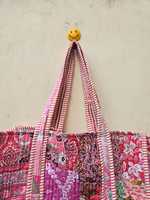 Tas Selempang Katun Jahitan Tangan India untuk Bayi / Tas Pantai Wanita Tahan Air Bergaya Bohemian