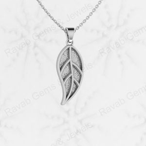 จี้ห้อยแบบกึ่งว่างเปล่าสีเงินสเตอร์ลิง925ออกแบบให้คนรักธรรมชาติกรอบการตั้งค่าเครื่องประดับขนาด11X24มม. - Product Image 4