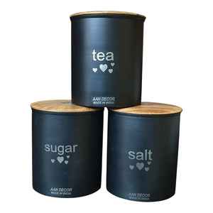 ชุดโถใส่น้ำตาลคุณภาพสูง 3 ใบ พร้อมฝาปิด เป็นมิตรกับสิ่งแวดล้อม สำหรับใช้ในบ้าน โรงแรม ครัวเรือน ร้านอาหาร ราคาขายส่งจากอินเดีย ปี 2025 - Product Image 2