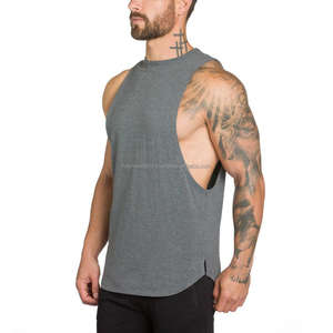 Custom Logo <b>Men</b> <b>Tank</b> <b>Tops</b> Polyester Quick Dry Spandex Knitted Sporty Singlet Plain Blank Gym Quick Dry Breathable Workout <b>Tops</b> - Product Image 6