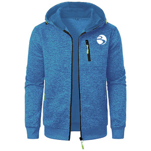 Sudadera con capucha de gimnasio de invierno para hombre hecha a medida Sudadera con capucha con cremallera para deportes con patrón sólido Material de algodón 100% caliente para deportes - Product Image 1