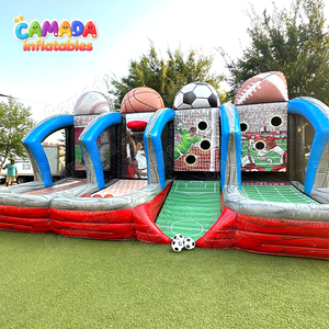 Carnival 4 en 1 Baloncesto Fútbol Juegos de tiro Juegos deportivos inflables para Team Building - Product Image 1