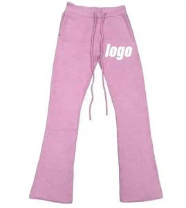 Vente en gros de pantalons évasés en mohair pour hommes pantalons de survêtement à jambe droite pantalons longs unisexes en mohair OEM de haute qualité - Product Image 1