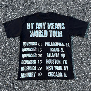 2025 Men's Blank <b>Box</b> Raw Hem Cut Tee T Shirt Streetwear Oversized Heavyweight <b>Drop</b> Shoulder Boxy Fit Cropped T Shirt Men - Product Image 6